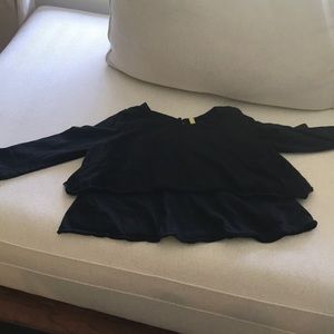 Free People black cropped sweatshirt